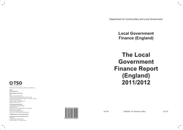 The Local Government Finance Report (England) 2011/2012