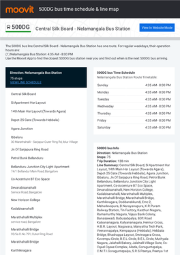 500DG Bus Time Schedule & Line Route