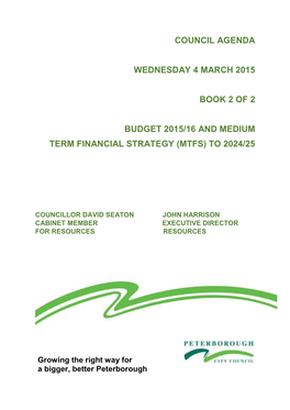 Council Agenda Wednesday 4 March 2015 Book 2 of 2