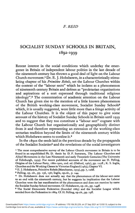 Socialist Sunday Schools in Britain, 1892–1939