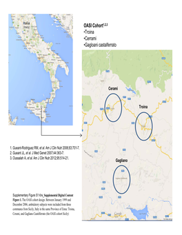 OASI Cohort1,2,3 •Troina •Cerrami •Gagloani Castalferrato