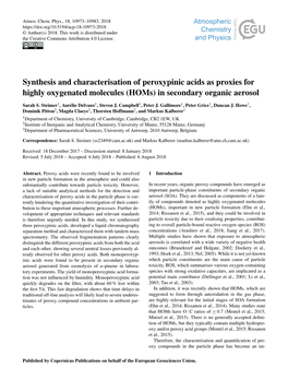 Article Formation in the Atmosphere and Could Also Substantially Contribute Towards Particle Toxicity