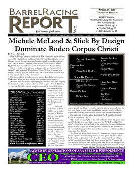 Michele Mcleod & Slick by Design Dominate Rodeo Corpus Christi