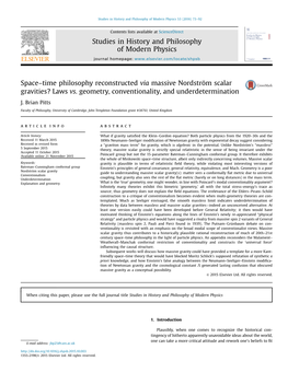 Space–Time Philosophy Reconstructed Via Massive Nordström Scalar Gravities? Laws Vs