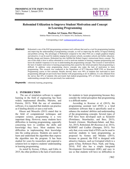 Robomind Utilization to Improve Student Motivation and Concept in Learning Programming