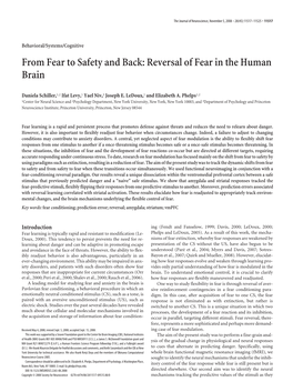 From Fear to Safety and Back: Reversal of Fear in the Human Brain