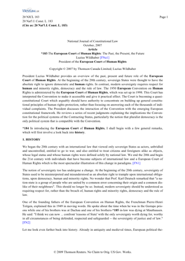 National Journal of Constitutional Law October, 2007 Article