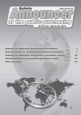 Of the Public Purchasing Announcernº12 (191) March 25, 2014