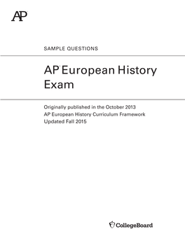 AP European History Exam