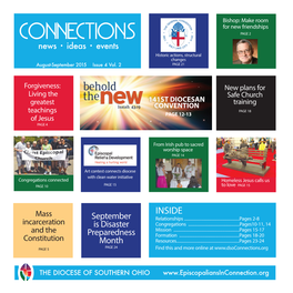 Connections PAGE 2 News • Ideas • Events Historic Actions, Structural Changes August-September 2015 Issue 4 Vol