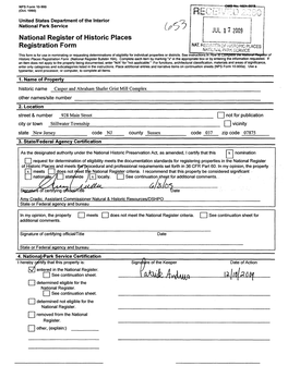 National Register of Historic Places Registration Form