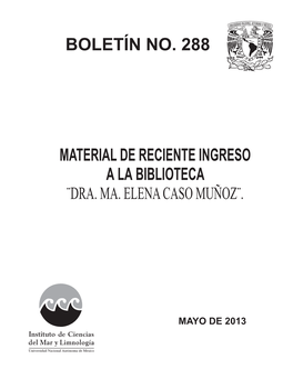 Boletín No. 288