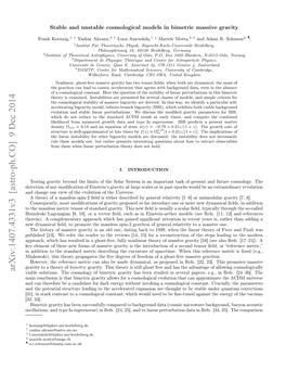 Stable and Unstable Cosmological Models in Bimetric Massive Gravity