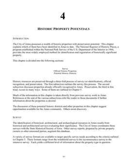 Historic Property Potentials