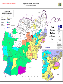 Paktika Province Tribal Map Predominant Tribes by District