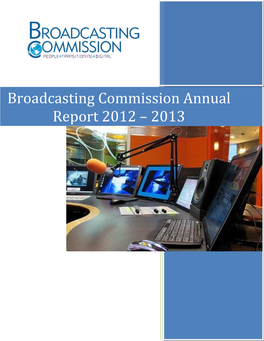 Broadcasting Commission Annual Report 2012 – 2013