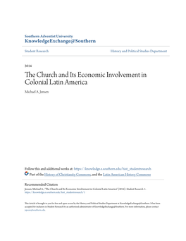 The Church and Its Economic Involvement in Colonial Latin America