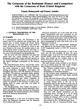 The Cretaceous of the Boulonnais (France) Anthlcomparison with the Cretaceous of Kent (United Kingdom)