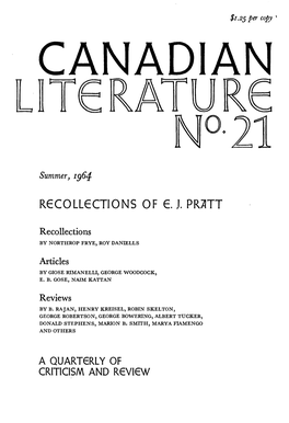 Mordecai Richler Lamented That There the Idea of a Canadian Literature Seemed Something Similar to the Idea of a Literature Among the Aborigènes of Australia