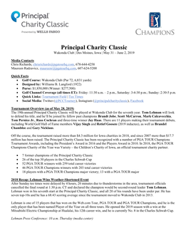 Charity Classic Wakonda Club | Des Moines, Iowa | May 31 – June 2, 2019