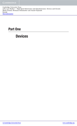 Devices and Circuits Sheila Prasad, Hermann Schumacher and Anand Gopinath Excerpt More Information