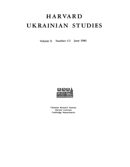 Harvard Ukrainian Studies