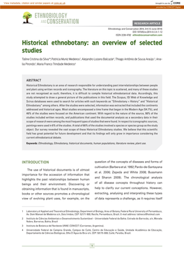 Historical Ethnobotany: an Overview of Selected Studies