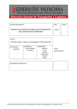 Dirección General De Transportes Y Logística