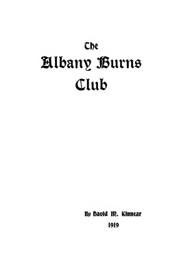 The Albany Burns Club