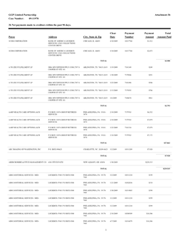 GGP Limited Partnership Case Number