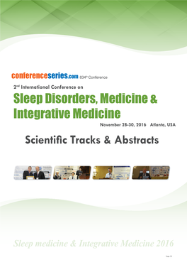 Sleep Disorders, Medicine & Integrative