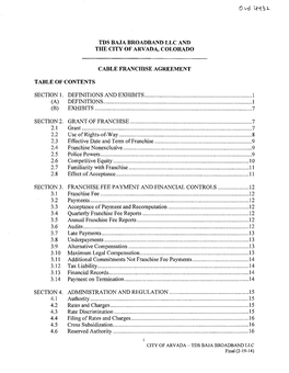 Tds Baja Broadband Llc and the City of Arv Ada