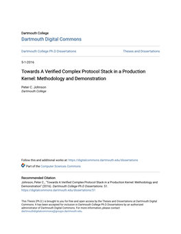 Towards a Verified Complex Protocol Stack in a Production Kernel: Methodology and Demonstration