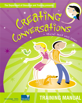 Creating Conversations Is a School-Based Progam That Involves Students Facilitating Parent Events Using Interactive Strategies 5 to Raise and Discuss Drug Issues