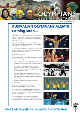 AUSTRALIAN OLYMPIANS ALUMNI Coming Soon