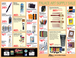 Palace Art Supply Sale
