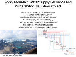 Canada DRI, the Drought Research Initiative