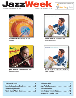 Jazzweek with Airplay Data Powered by Jazzweek.Com • March 28, 2011 Volume 7, Number 17 • $7.95