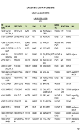 Florida Department of Agriculture and Consumer Services