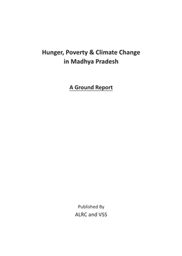 Hunger, Poverty & Climate Change in Madhya Pradesh