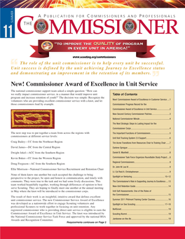 Commissioner Award of Excellence in Unit Service