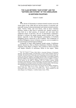 The Clash Between “Our Father” and the “Mothers and Fathers” of the Cordillerans in Northern Philippines