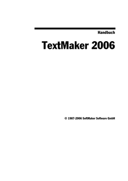 Handbuch Textmaker 2006