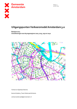 Uitgangspunten Verkeersmodel Amsterdam 3.0