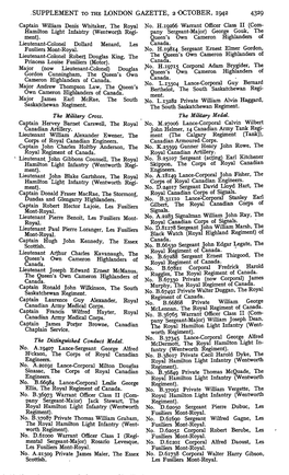 SUPPLEMENT to the LONDON GAZETTE, 2 'OCTOBER, 1942 4329 Captain William Denis Whitaker, the Royal No