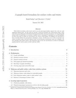 A Graph-Based Formalism for Surface Codes and Twists