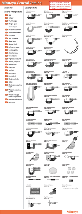 Digimatic Micrometer Quickmike Digimatic Micrometers Move to Other Products SERIES 293 SERIES 293, 369, 422 SERIES 293