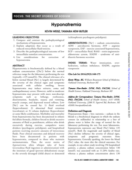 Hyponatremia