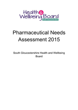 DRAFT Pharmaceutical Needs Assessment 2015