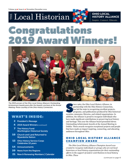 Congratulations 2019 Award Winners!